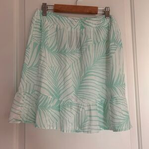 NWT Roxy Paradise Island Leaf Pattern A-Line Skirt